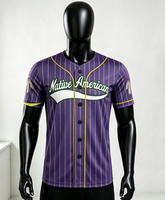 Camiseta de Béisbol Personalizada con Impresión 3D, 100% Poliéster, Manga Corta, Cierre de Botones, Compatible con Personalización de Nombre, Número y Patrón OEM/ODM