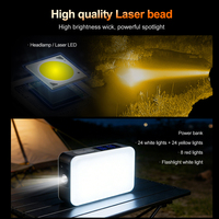 Lampe frontale LED de sécurité extérieure rechargeable avec fonction Power Bank, lumière blanche super brillante 10W, capteur de mouvement COB, lampe de travail