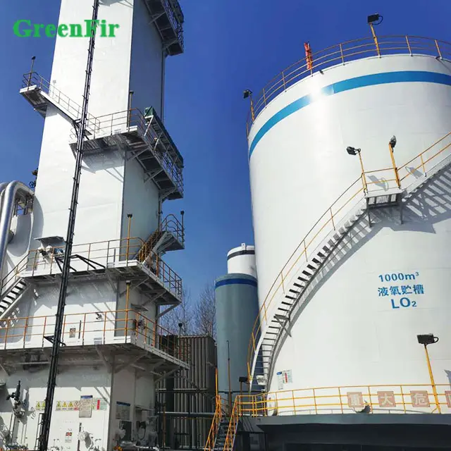 Cryogene Vloeibare Lucht Scheiding Unit/Vloeibare Zuurstof Stikstof Generator Plant