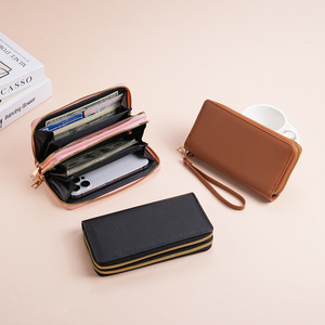 Wholesale Large Capacity Leather <b>Wallet</b> Women Long PU Leather Card Holder Women Clutch Long Womens Wristlet <b>Wallet</b> - Product Image 2