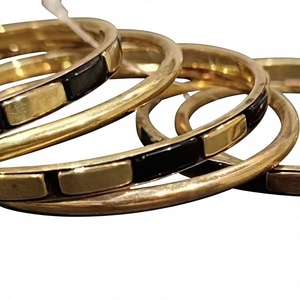 Juego de Brazaletes Ajustables de Latón Ecológicos Eternal Shine, Hechos a Mano, Personalizables en Color y Forma, Joyería de Lujo - Product Image 1