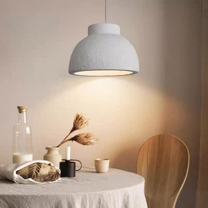 <span class=keywords><strong>Lampadario</strong></span> Wabi Sabi Classico con Paralume in Resina, Lampada a Sospensione <span class=keywords><strong>Nuvola</strong></span> Bianca Stile Nordico per Ristorante - Product Image 4