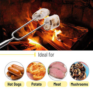 Varillas Extensibles UPSILON de Acero Inoxidable 201 de 32 Pulgadas para S'mores, Hot Dogs, Fogatas y Braseros, Fáciles de Limpiar - Product Image 5