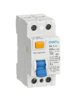 Disjoncteur différentiel Chint NL1-63 2P RCCB IEC/EN 61008-1 Protection contre les courants résiduels 25A-100A 6kA Capacité de coupure 230V/400V 50/60Hz
