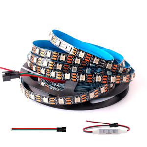 Tira de <span class=keywords><strong>LED</strong></span> de Píxeles de Color de Ensueño 2812b Ws2812B, 2 Años de Garantía, 30 <span class=keywords><strong>LED</strong></span>, <span class=keywords><strong>W2812b</strong></span> Ws2812, Tira de <span class=keywords><strong>LED</strong></span> RGBIC Direccionable Ws2812b - Product Image 1