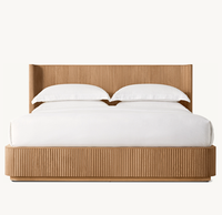 Cadre de Lit en Bois de Chêne pour Chambre, Meuble de Luxe pour Maison