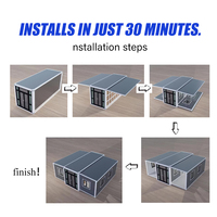 Maison modulaire pliable avec cadre design Maisons prêtes à vivre Conteneurs extensibles de stockage de 2 chambres à coucher de 40 pieds Maison