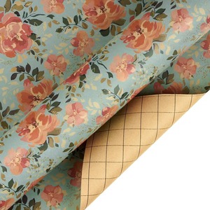Custom Eco-Friendly Recyclable Floral Pattern Gift <b>Wrap</b> <b>Paper</b> <b>Roll</b> 100GSM Double-Sided PE Art <b>Paper</b> Waterproof Packaging Digital - Product Image 4