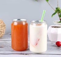 Bocal en plastique PET de 330ml avec couvercle en aluminium avec logo pour boisson jus de fruit boisson soda
