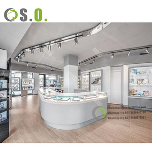 Gabinete de exhibición de joyería de cristal personalizado, muebles de acero inoxidable de moda, iluminación Led, escaparate de joyería con cerradura de madera - Product Image 5