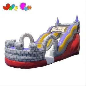 Prince&princess castle slide inflatable kids garden water slide