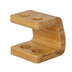 Wooden <b>Toothbrush</b> <b>Holder</b> Rectangular <b>Wall</b> <b>Mounted</b> Durable Bathroom Storage Rack For <b>Electric</b> <b>Toothbrush</b> Razor And Couple Use - Product Image 4