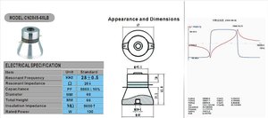 Transductor piezoeléctrico ultrasónico 28kHz 100W - Product Image 3