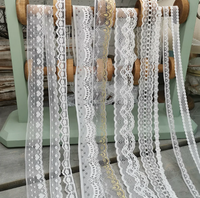 Bordure en dentelle jacquard de luxe, dentelle douce pour la couture, accessoires de literie pour hôtel et maison