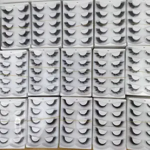 Wholesale 5 Pairs Fox Eye Lash False Eyelashes Natural 3D Faux False Mink Cat Eye Eyelashes Cat Eye Lashes