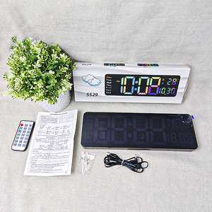 Đồng hồ treo tường kỹ thuật số LED lớn hiển thị ngày tháng, giờ kép, nhiệt độ, điều khiển từ xa, trang trí nhà cửa phòng khách - Product Image 6