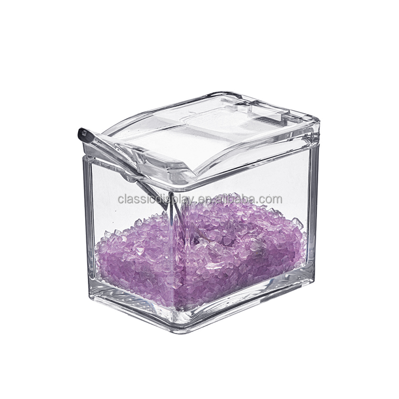 K-1096 Творческий акрил специи приправы горшок Солонка и перечница приправы банку кухонных принадлежностей с крышкой и ложка