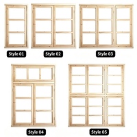 Fenêtre en bois de sapin massif naturel, cadre en bois brut non fini, taille personnalisée, fenêtre intérieure en bois pour la décoration de la maison