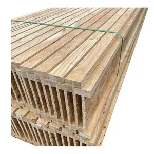 OSB Web Wood I Joists สำหรับพื้นและการก่อสร้างหน้าแปลนต้นสน Lvl มาตรฐานออสเตรเลีย