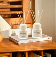 Diffuseur sans flamme de 50 ml, parfum gardénia, adapté aux chambres d'hôtel, locations de vacances, chambres et salles de bain
