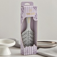 Proveedor de Empaques de Marca Privada, Caja de Papel con Base Acolchada, Caja de Empaque para Cepillo de Cabello con Ventana, Caja de Empaque para Cepillo de Champú