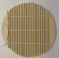 Tapis à sushi en bambou vert semi-circulaire écologique 16,5x16,5 cm, très vendu