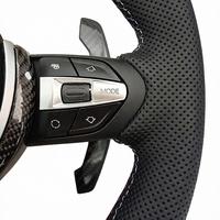 Volant en cuir fibre de carbone SSY avec marqueur supérieur rouge, design perforé, style M Sport, palettes de changement de vitesse pour F30/F10/F20/F80
