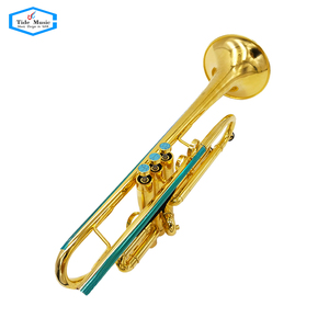 Trompeta Profesional Tide Music Pro, Tipo Placa Pesada, Bañada en Oro, en Si Bemol - Product Image 4