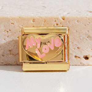 Moda impermeabile Non Tranish in acciaio inox italiano Charm per fai da te gioielli che fanno di <span class=keywords><strong>alta</strong></span> qualità Melt italiano Charm bracciale - Product Image 6