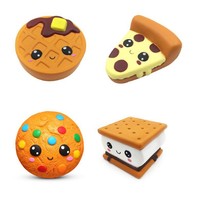 Squishies Kawaii Mini Pain Parfumés à Remontée Lente Anti-Stress Jouet Alimentaire pour Enfants en Mousse PU Douce