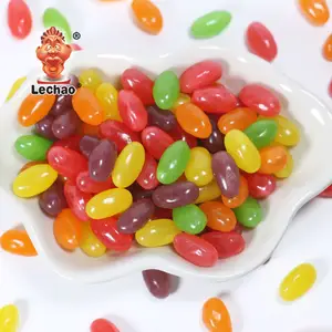 Candy Manufacturers Fruit Flavor Bulk Halal Rainbow Sweet Sour Multicolor Halal Snacks Jelly Beans Candy