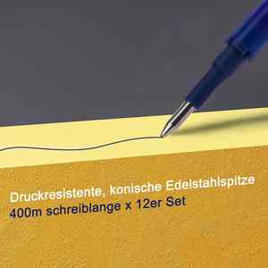 12 <b>Erasable</b> Refills 0.7mm Line Width Gel Rollerball <b>Pens</b> Compatible for Eberhard Faber Animal Erase It - Product Image 4