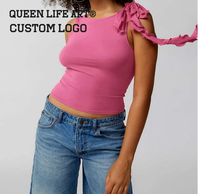 Verdant Strokes – Nouveaux T-shirts courts slim personnalisés pour femmes, en coton, imprimés sérigraphiés, manches raglan, style baby tee, color block, tricot côtelé serré, denim perforé, élasthanne