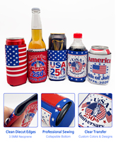 Тонкий неопреновый держатель-охладитель для банок (Stubby Cooler Holder) с индивидуальным дизайном и логотипом, для свадеб, OEM