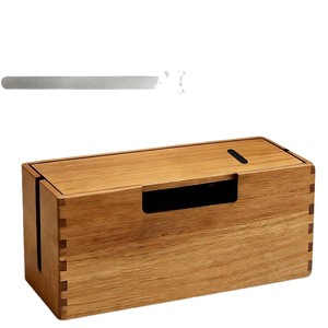 Organizador de Cables de Escritorio de Madera, Tipo Rectangular, para Almacenamiento de Router, Gestión de Cables de Datos, Multifuncional para el Hogar - Product Image 1
