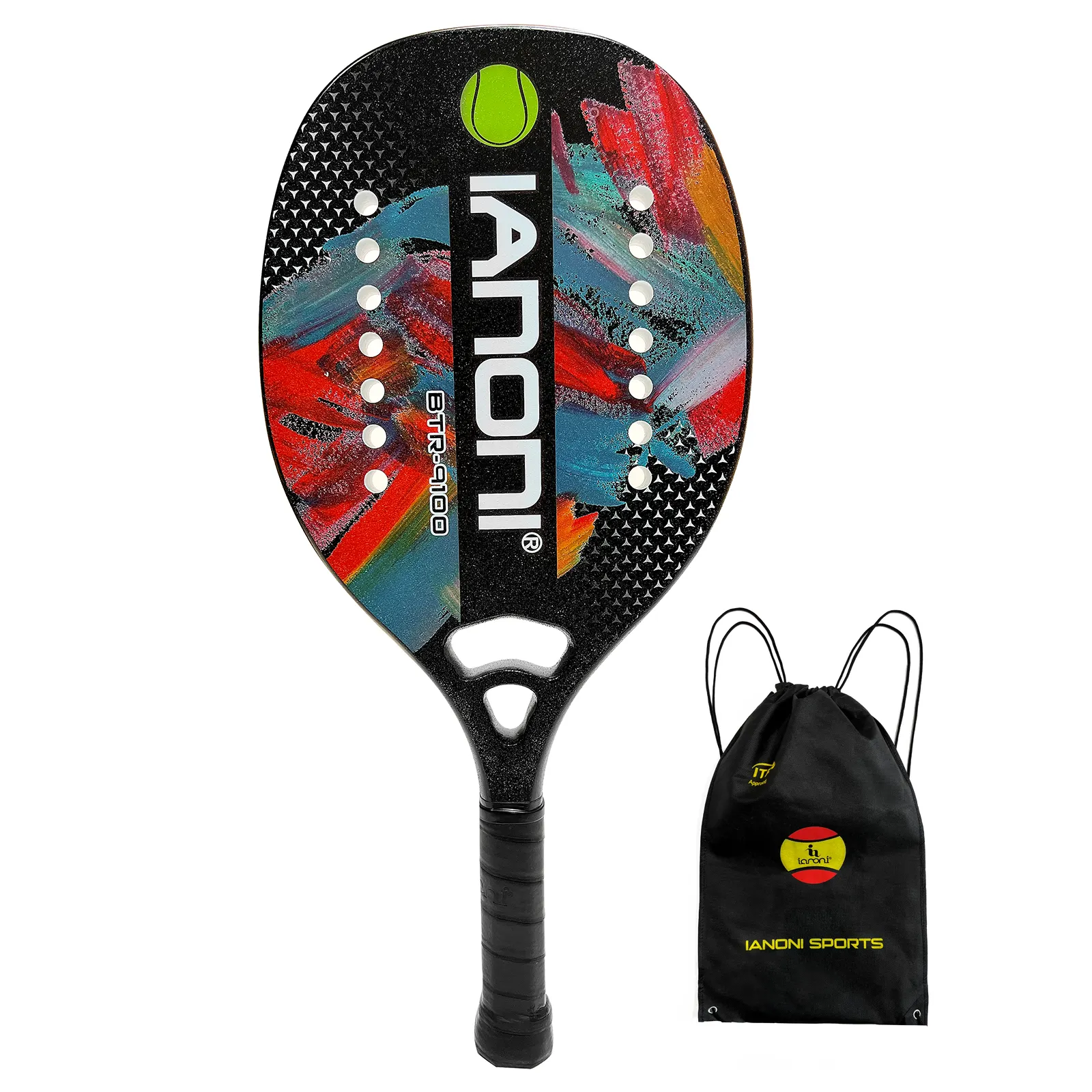 CASTON SPORTS schwarz neues Graffiti 3K 12K 18K Tennis Strands chläger Tenis Raquetes Strand tennis schläger