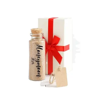 Honeymoon Sand Keepsake Jar - Wedding Gifts for Couples 2024 Romantic Gift for the Bride/Newlywed Engagement Wedding Travel Gift