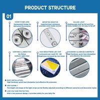팡구이 리모컨 밝기 조절 스트레치 필름 카부 디스플레이 LED 바 스트립 12V 24V LED 백라이트 스트립