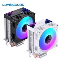 Refroidisseur d'air CPU ARGB double tour 2 tuyaux 90 mm LOVINGCOOL avec couvercle supérieur miroir ARGB – En stock, livraison directe, OEM, pour PC de bureau gaming