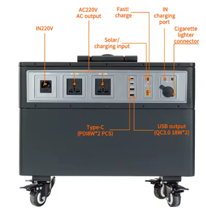 Generador Solar de 2000W LiFePO4, Estación de Energía Solar para Acampar al Aire Libre, Estación de Energía Portátil con Carga Rápida de 2304WH - Product Image 3