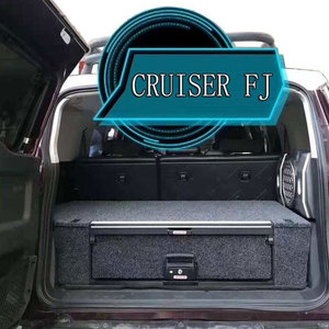 VRD4X4 FJ <b>Drawer</b> System 4x4 DIY 4WD Single Big Storage <b>Drawer</b> Manual <b>Lockable</b> Roller Top Floor Rear Car Interior Accessory - Product Image 5