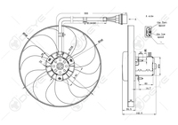 OE #   Ventilateur de refroidissement de radiateur de voiture 6X0959455A 6X0959455F, moteur de ventilateur 12V DC, ensemble de ventilateur pour VW GOLF VW BORA SKODA OCTAVIA