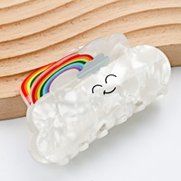 Vente en gros de pinces à cheveux arc-en-ciel de 8 cm, nouvelle mode, dessin animé, pour femmes, accessoires de cheveux élégants et très vendus pour femmes
