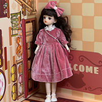Poupée miniature en plastique de haute qualité de 30 cm, modèle de poupée DIY à personnaliser avec des cheveux personnalisables, cadeau de vacances pour petite princesse