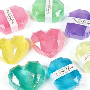 Jabón de Diamante en Forma de Gema de Cristal con Lámina de Oro, Jabón Natural en Barra para Aclarar la Piel, Jabón para Limpiar Manos y Cuerpo, Regalos de Boda - Product Image 2