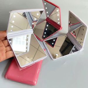 Private Logo Lighted Makeup <b>Mirror</b> Colour <b>Square</b> Led Light Pocket Handbag Makeup <b>Mirror</b> - Product Image 1