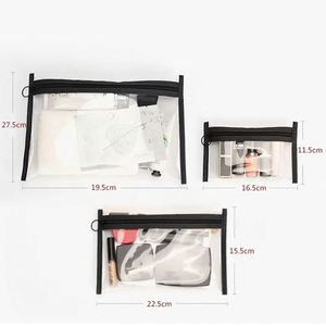 Women Cosmetic Bags Transparent Waterproof PVC <b>Toiletries</b> Organizer Large-capacity <b>Storage</b> Pouch - Product Image 6