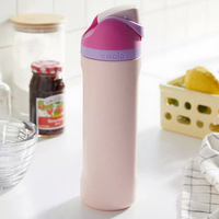 Bouteille d'eau isotherme en acier inoxydable à double paroi de 24 oz et 32 oz avec paille, sans BPA, anti-fuite, pour le sport et les activités de plein air