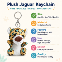 Porte-clés en peluche Zaves mignon - Mini animal en peluche, breloque écologique, durable et douce pour sacs, clés, sacs à dos, cadeaux