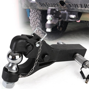 ชุดหัวลากพ่วงแบบ Pintle Hitch ใหม่ ขนาด 8 ตัน พร้อมลูกบอลลากขนาด 2-5/16 นิ้ว เคลือบสีดำด้วยผงเคลือบคุณภาพสูง อะไหล่และอุปกรณ์เสริมระดับพรีเมียมสำหรับรถพ่วง - Product Image 6